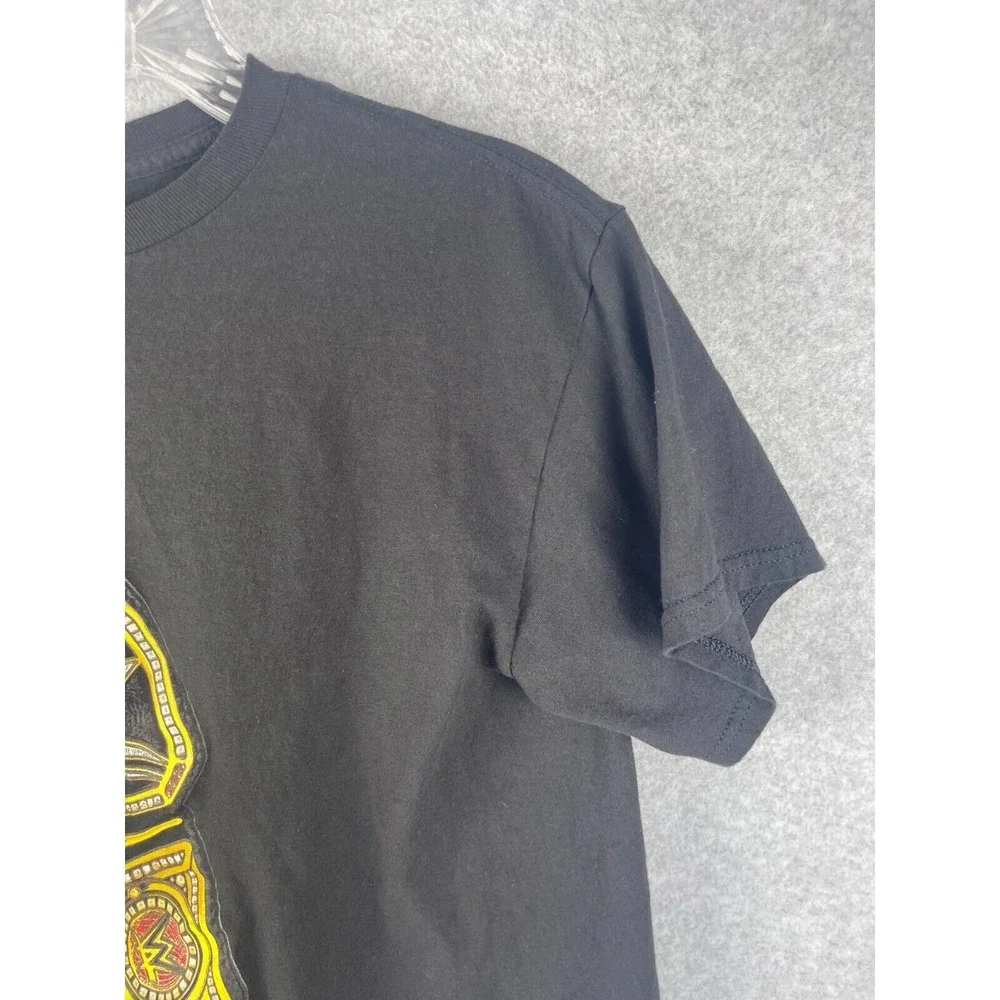 WWE Wrestling Championship‎ Belt T Shirt Boys XL Black Retro WWF